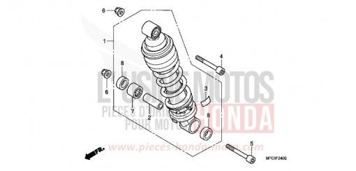 COUSSIN ARRIERE CB600FB de 2011